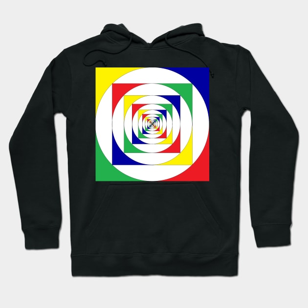 infinity mirror colored squares and circles Hoodie by OmarZArtShop